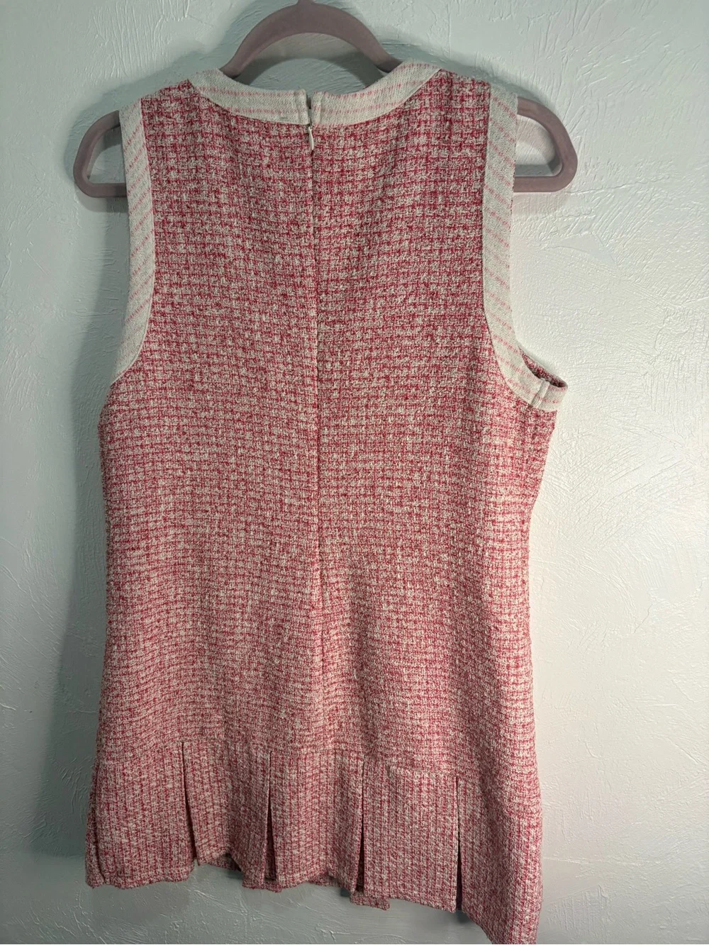 Maeve Sleeveless Tweed Pleated Mini Dress - Picture 9 of 9